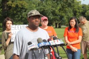 Charles Holder speaks for Tent City Voices Heard (