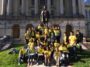 Our leaders in Springfield include these high school students from Kenwood Academy and Ogden International.