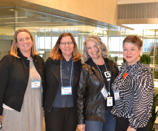 CCH's Beth Malik and Patricia Nix-Hodes were happy to see longtime foundation supporters Debbie Reznick and Leslie Corbett.