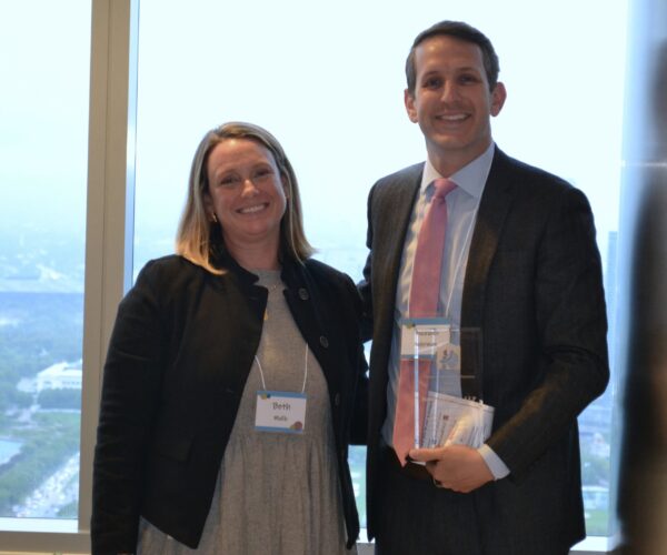 Associate Director of the Law Project, Beth Malik with Baker McKenzie Partner, Mike Lehrman.